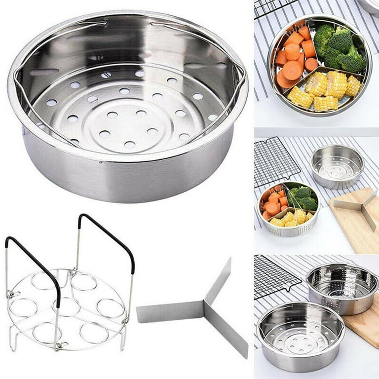 10in Steamer Rack, Stainless Steel Canning Rack Cooking Food Vegetable  Steaming Tray Steam Basket for Pressure Cooker Stainless Pots Wok
