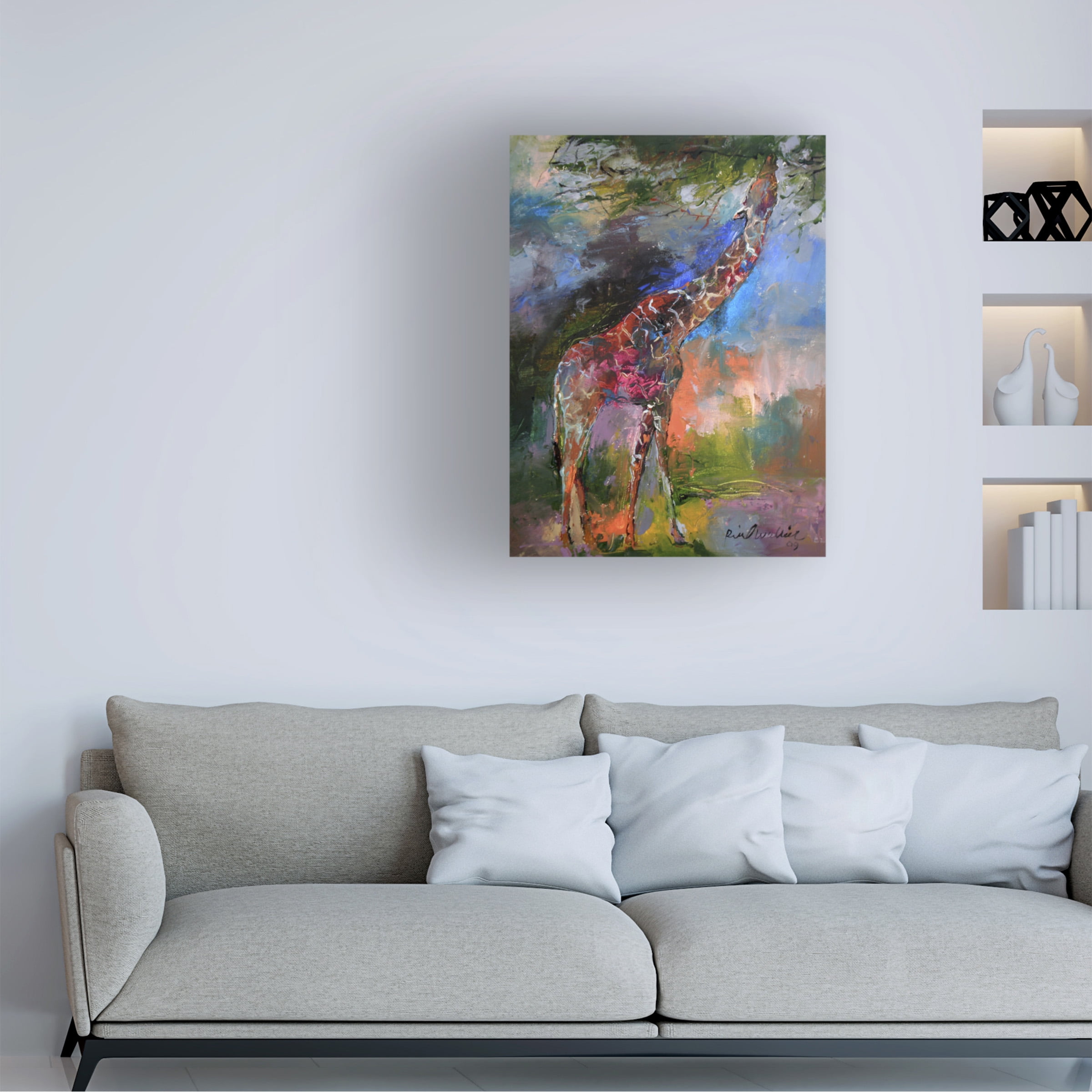 Richard Wallich 'Giraffe' Canvas Art