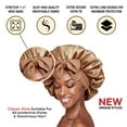 thumbnail image 2 of Red by Kiss Silky Satin Tie Bonnet – Adjustable Tie & Elastic for Secure Fit, Maintains & Protects Hair, Anti Breakage (Mocha, XL), 2 of 5