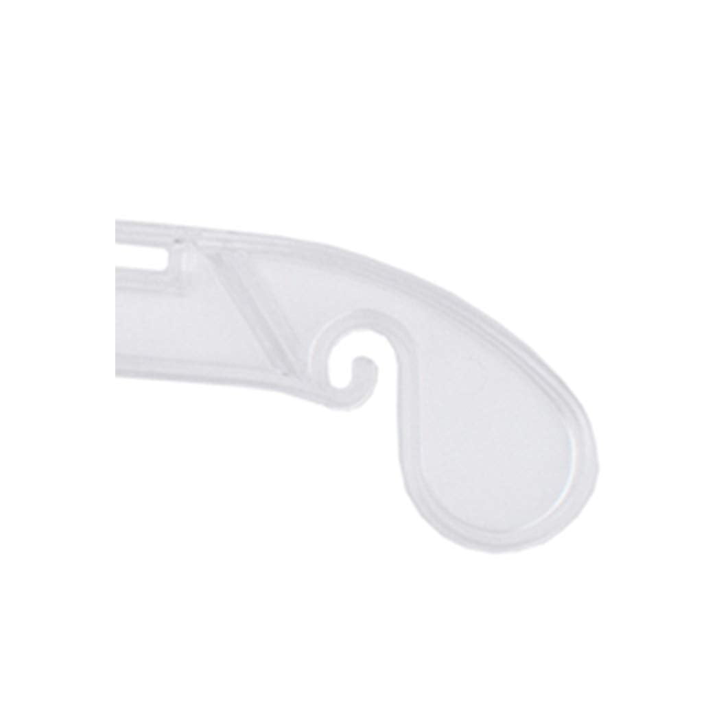 NAHANCO 12" Plastic Shirt Hanger, Clear (pack of 100)