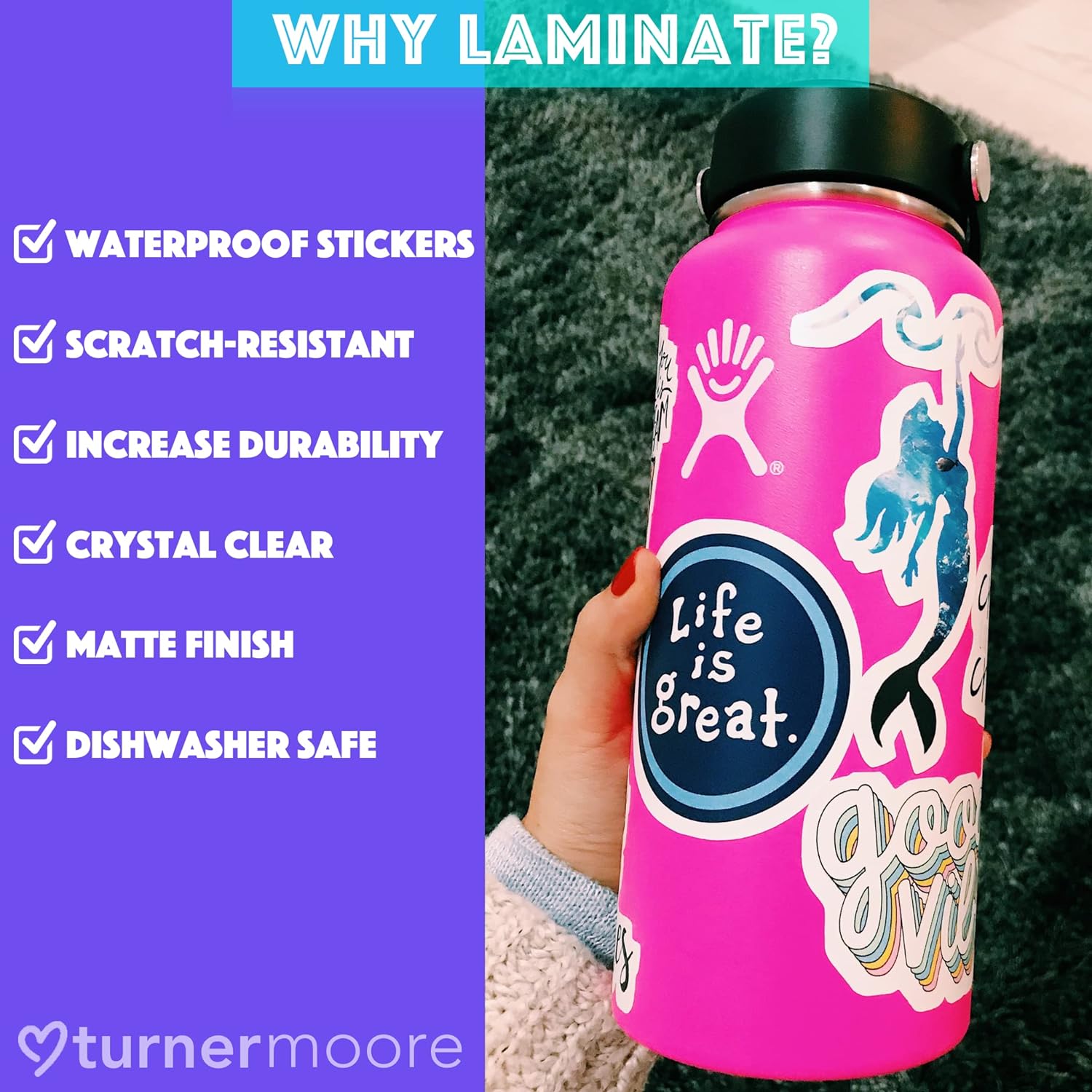 Matte Clear Sticker Laminate Roll - Self-Adhesive, 12" x 15FT, Waterproof for Cricut & Stencils