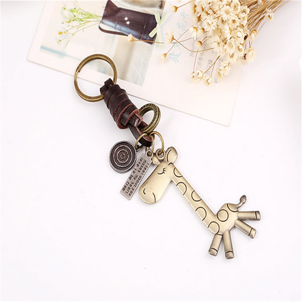 "I Love you to the moon and back"  Braided Leather Keychain Handbags Charm