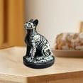 thumbnail image 6 of HmNPlay Halloween Cat Skeleton Figurine 6.3" Resin Day of The Dead Sugar Cat Statue Spooky Tabletop Decor Gift for Adults Party Home Office Desk, 6 of 7