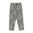 thumbnail image 4 of Xecao Black White Stripes Women's Straight Lounge Pajama Pants: The Epitome of Relaxed Sleepwear, 4 of 9