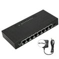 thumbnail image 2 of Plug and Play, Stable Performance, 8 Ports High PerformanceVLAN Hub, VLAN Switch, 100M Ethernet Desktop Switch, 100 240V Black, 2 of 8