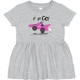 thumbnail image 3 of Inktastic Go Go Go Pink Racing Car Girls Baby Dress, 3 of 5