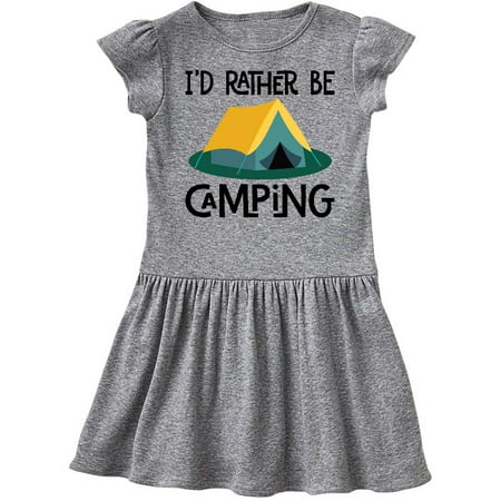 

Inktastic Rather Be Camping Gift Toddler Girl Dress
