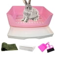 thumbnail image 1 of Inodoro de esquina grande con forma de conejo PINVNBY para animales pequeños, 1 of 6