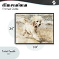 thumbnail image 4 of Stupell Industries Coastal Coastal Breeze & Poodle Black Framed Giclee Art, 30 x 24, by Svetlana Aleynikova, 4 of 8