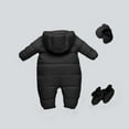 thumbnail image 5 of AINIYS Kids Padded Snowsuit Set with Hooded Neckline, Zip Closure, Warm Design with Booties Children's Clothing for Winter & Outdoor Wear Black 18 Months, 5 of 7