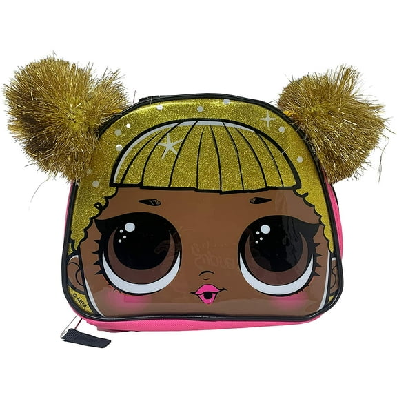LOL Head Shaped Lunch Bag with Poms & Ears