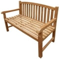 thumbnail image 2 of Teak Wood Buenos Aires Oval Outdoor Patio Bench, 4 Foot, 2 of 4