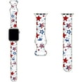thumbnail image 2 of 4th of July American USA Flag Patriotic Bands Compatible with Apple Watch Band 38MM 40MM 41MM, Silicone Strap Compatible with iWatch Bands Ultra Series SE 9 8 7 6 5 4 3 2 1 for Women Men, 2 of 6