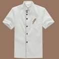 thumbnail image 3 of Uniforme de Chef Unisexe à Manches Courtes Chemise de Base de Chef pour Restaurant de Service Alimentaire de Boulangerie Taille g (Blanc), 3 of 8