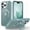 Blue, variant on ELEHOLD Case for iPhone 16 Pro Max, Military Grade Protection Translucent Matte Case with 360° Rotatable Magnetic Ring Stand,Winered