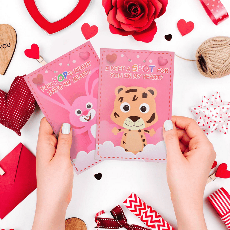 Valentines Day Cards for Kids Valentine Exchange Card for School Class D