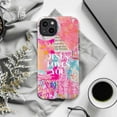 thumbnail image 6 of Christian Inspirational Phone Case, "Jesus Loves You" iPhone Cover, Faith-Based Artistic Protective Case for iPhone 17 16 15 14 13 12 11 Pro Max Plus Mini, 6 of 6
