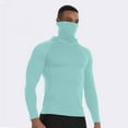 thumbnail image 4 of Mens Long Sleeve Sun Shirts UV Protection Raglan Hoodies with Face Mask Long Sleeve Casual Tops XL, 4 of 7