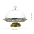 thumbnail image 3 of Dosaele Cake Stand Tray Glass Ceramic Dome Display Crystal Stands Wedding Tall Dessert Snack Goods Lid Round Inch 8 Cover Plate, 3 of 6