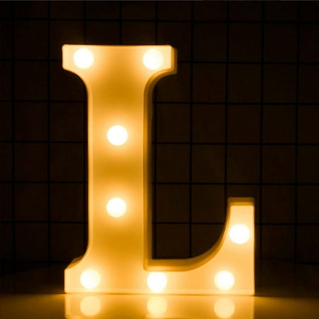 

Ledander LED Letter Lights Alphabet Letters Neon Light Signs Battery Operated Night Lights for Home Party Wedding Birthday DIY Decoration 1PC