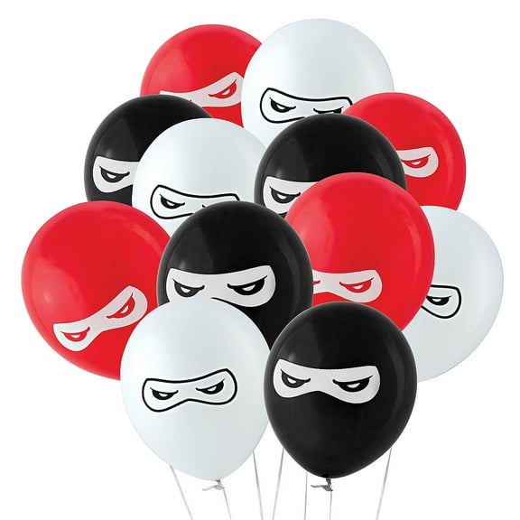 Ninja Warriors Latex Balloons (24Pc) - Party Decor - 24 Pieces