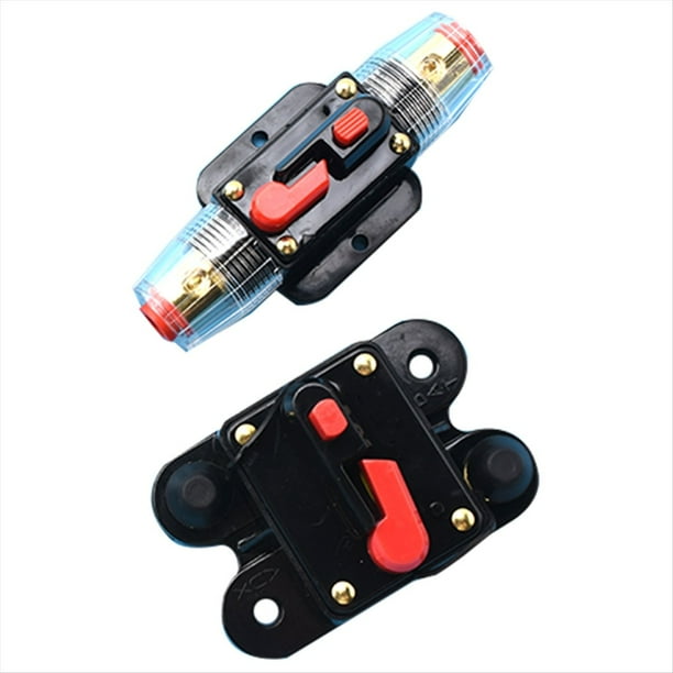 Disyuntor con Fusible Reiniciable de 100 Amperios para Audio de Automóvil. Protección para de Audio. Fusible para Amplificadores de Audio de Automóvil.