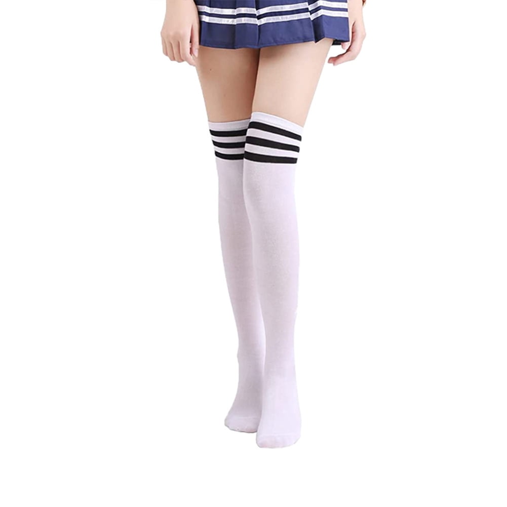 Thigh High Socks Knee High Stockings Long Socks White Stockings For