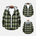 thumbnail image 2 of RQYYD Flannel Hoodies for Men's Hooded Flannel Shirts Jackets Casual Long Sleeve Lightweight Flannel Hoodie Shacket Shirt, 2 of 6