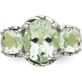 thumbnail image 5 of Sterling Silver Green Quartz Ring (Size 6) Made In Thailand qtc82-6, 5 of 5