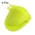 thumbnail image 3 of 4pack Silicone Pot Holders Heat Resistant Silicone Mini Oven Mitts Pinch Pot Holders Finger Protector Yellow Green, 3 of 6