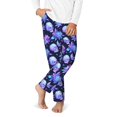 thumbnail image 2 of Wukai flower starry sky Skull Print Teenagers' Pajama Pant Sleep Pajama Lounge Pant PJ Bottoms with Pockets and Button Fly(Available in Big & Tall)-Large, 2 of 6