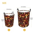 thumbnail image 3 of Picia Warm Plants and Mushrooms Pattern Large Laundry Basket, Waterproof, Freestanding Laundry Hamper, Collapsible Tall Clothes Hamper with Extended Handles-Medium, 3 of 6
