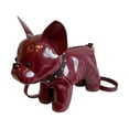 thumbnail image 3 of KOYPTL French Bulldog-Shaped Bag Small Dog Cross-Body Single-Shoulder Bag Plush Animal Tote Bag Mini Corssbody Shoulder Purse Holiday Birthday Unique Gifts for Women Wife Girlfriend PU Leather Red, 3 of 9