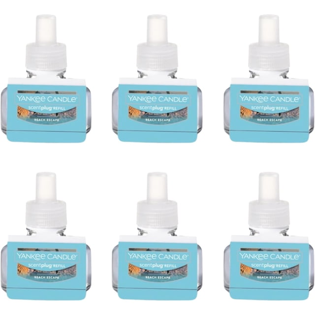 Yankee Candle Recharge de Bougie Parfumée, Escapade à la Plage (Lot de 6)