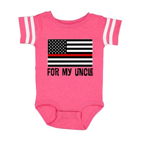 

Inktastic Uncle Firefighter Flag Nephew Gift Baby Boy or Baby Girl Bodysuit