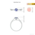 thumbnail image 4 of ANGARA Natural Tapered Shank Tanzanite Solitaire Ring with Diamonds in 925 Sterling Silver for Women (Size-5mm) | December Birthstone, Anniversary, Jewelry Gift for Women | Natural Tanzanite Ring, 4 of 9