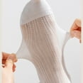 thumbnail image 3 of 3 Pairs Women's Ruffle Trim Crew Socks Soft Cotton Knit Lightweight Ribbed Texture with Scalloped Edge for Everyday Wear - White, 3 of 3