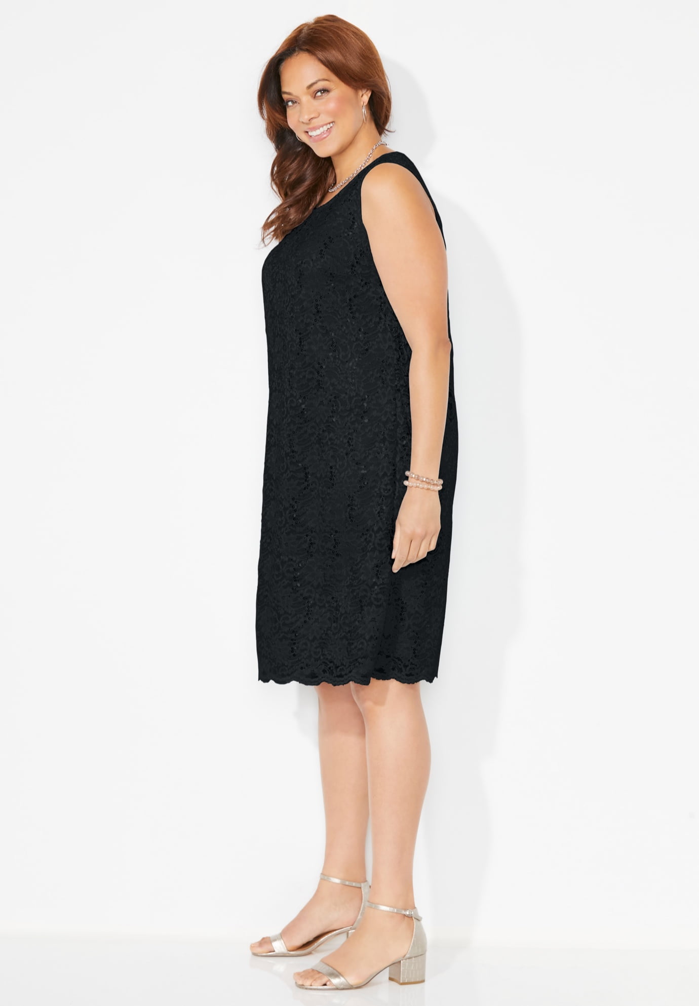 Petite Catherines Women's Plus Size Sparkling Lace Cocktail Petite Catherines Women's Plus Size Sparkling Lace Cocktail
