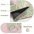 thumbnail image 6 of Runner Rug 2 x 6 Ft, Pink Leaves Washable Non-Slip Floor Mat for Kitchen Hallway/Entryway, Green Summer Botanical Pastoral Long Kitchen Runner Area Rugs for Living Room, Low-Profile, 6 of 7