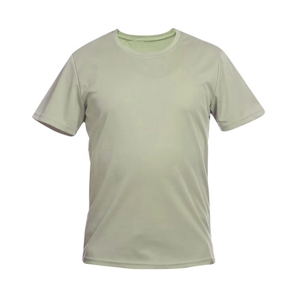 Weiqiqre Mens T-shirt Summer Lightweight Breathable Snug Camouflage Quick Drying Short Sleeved Round Neck Tops