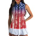 thumbnail image 3 of HUIACONG Vintage American Flag Women's Sleeveless Golf Shirts, Breathable Sleeveless Shirts Durable Quick Dry Sport Tank Top Half Zip, 3 of 7