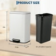 thumbnail image 2 of Trash Can for Kitchen, Stainless Steel Garbage Can with Soft-Close Lid, Removable Inner Bucket, Fingerprint-Proof Recycling Bin for Home Office Bedroom, 2 of 7