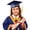 Black-6, variant on Graduation Cap and Gown Set for Graduation Robe Outfit Various Styles Black Cap and Gown Academic Outfit for Senior High School Graduation 13-14 Years