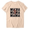 thumbnail image 3 of Mujeres Manga Corta Tops Impreso Cuello Redondo Camiseta Superior, Poliéster Spandex Vintage Humor, 3 of 4