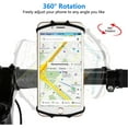 thumbnail image 3 of 2 Piezas Soporte para Teléfono de Bicicleta, Soporte Universal de Silicona para Manillar de Bicicleta con Rotación de 360° Compatible con Teléfonos Inteligentes de 4.0-6.5 Pulgadas para Bicicleta y Mo, 3 of 5