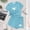 Sky Blue, variant on FSYBOA Girls Graphic Outfit Sets, Summer Casual Short Sleeve Crew Neck Kids Clothing Set Pink Size 3-15T