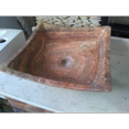 thumbnail image 3 of Lavabo Ovalin de Marmol Travertino Rojo DM Home Muebles y Decoracion Cuadrado, 3 of 3