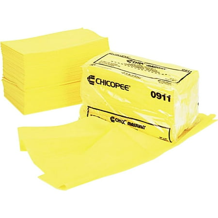 Chicopee Masslinn Heavy Duty Dust Cloth - 24" Length x 24" Width - 25 / Bag - 100 / Carton - Heavy Duty, Disposable, Durable - Yellow