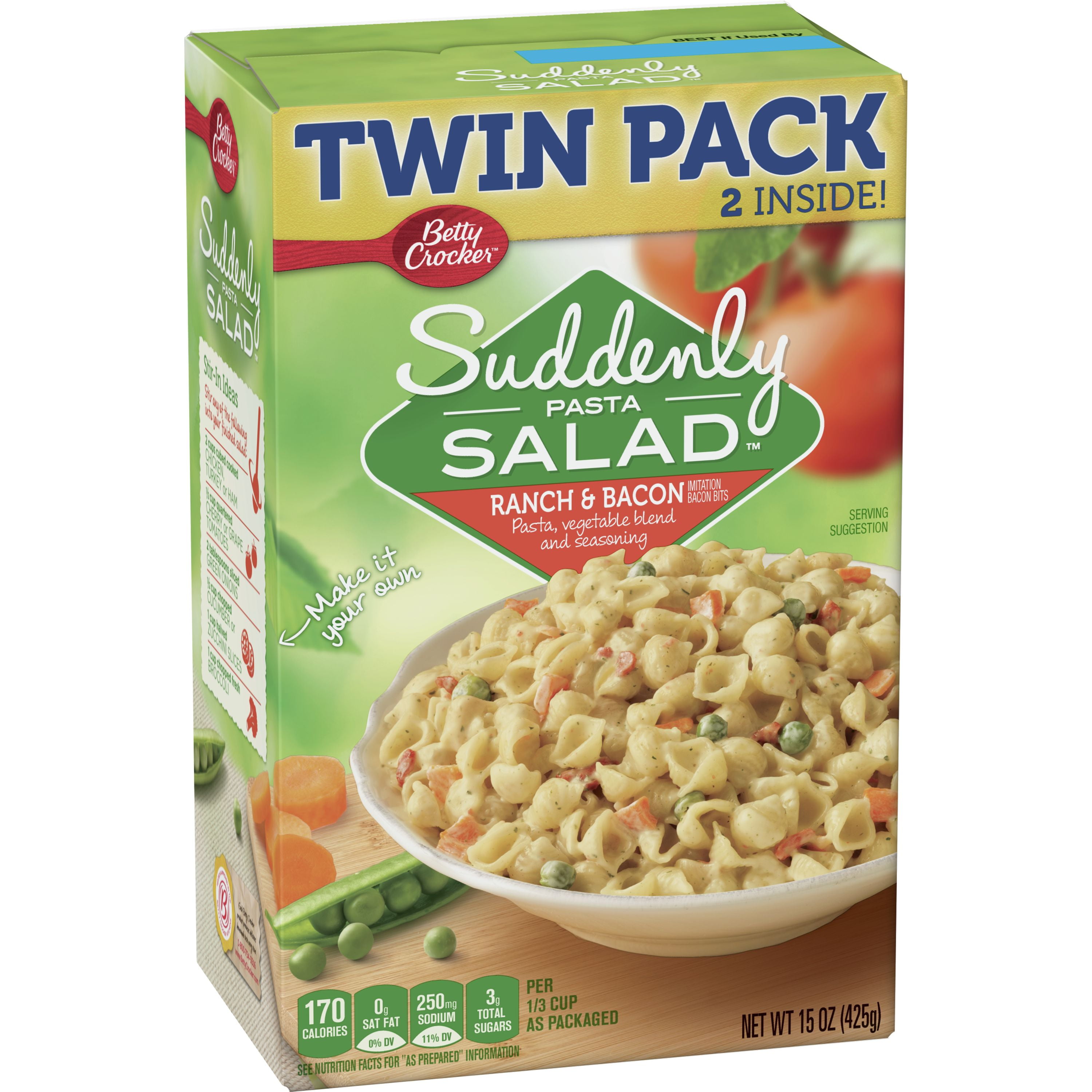 (4 pack) Suddenly Salad Ranch and Bacon Pasta Salad Twin Pack