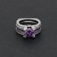 thumbnail image 4 of Skylar Wedding Ring Set for Women Engagement Ring and Matching Band Cz Ginger Lyne Collection, 4 of 6